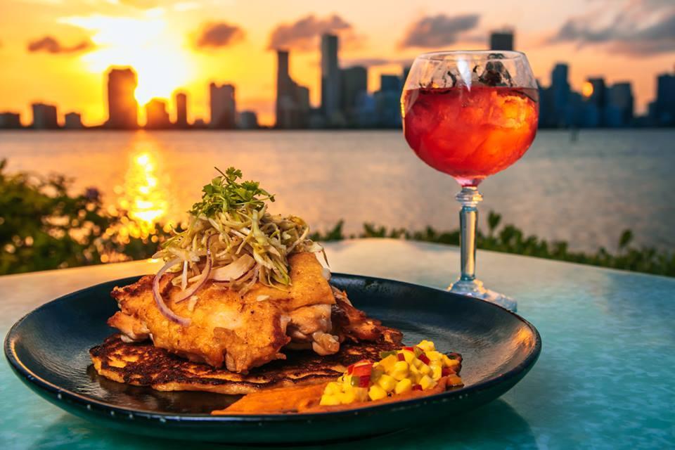 The Rusty Pelican Restaurant Boat Dock Key Biscayne